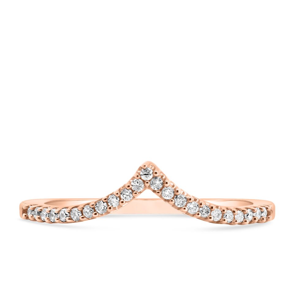 Ring with .10 Carat TW of Diamonds in 10kt Rose Gold