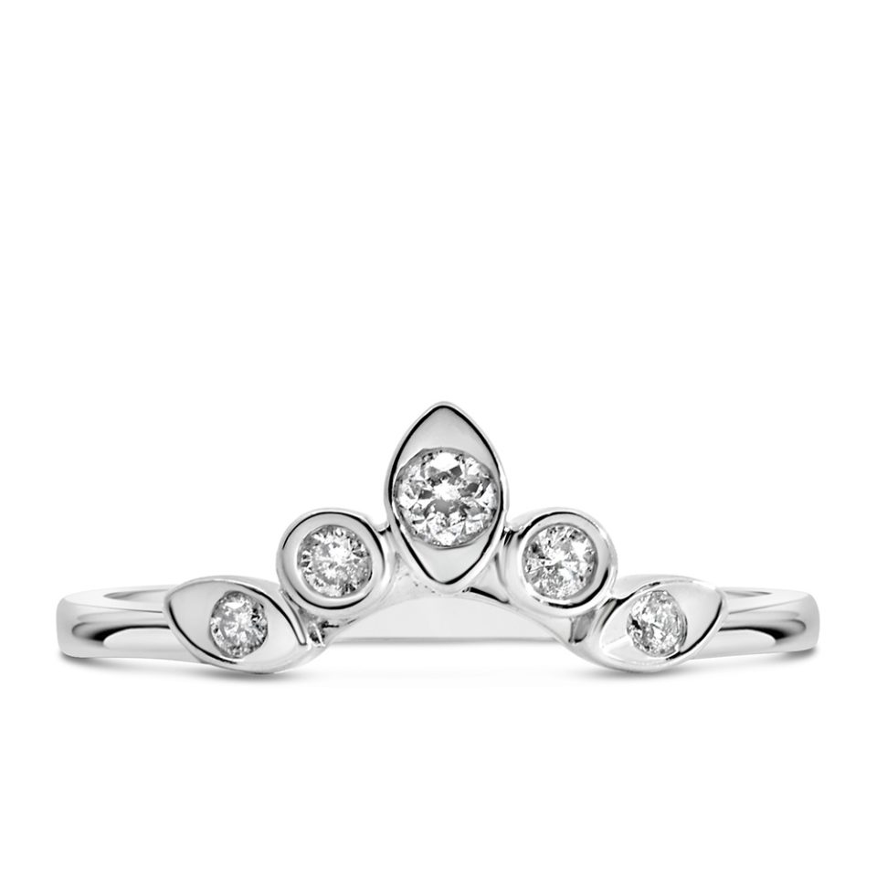 Ring with .15 Carat TW of Diamonds in 14kt White Gold