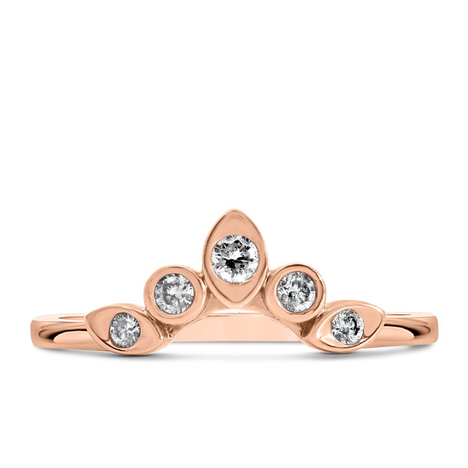 Ring with .15 Carat TW of Diamonds in 14kt Rose Gold