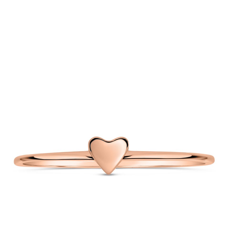 Everyday Stacking Mini Heart Ring in 10kt Rose Gold