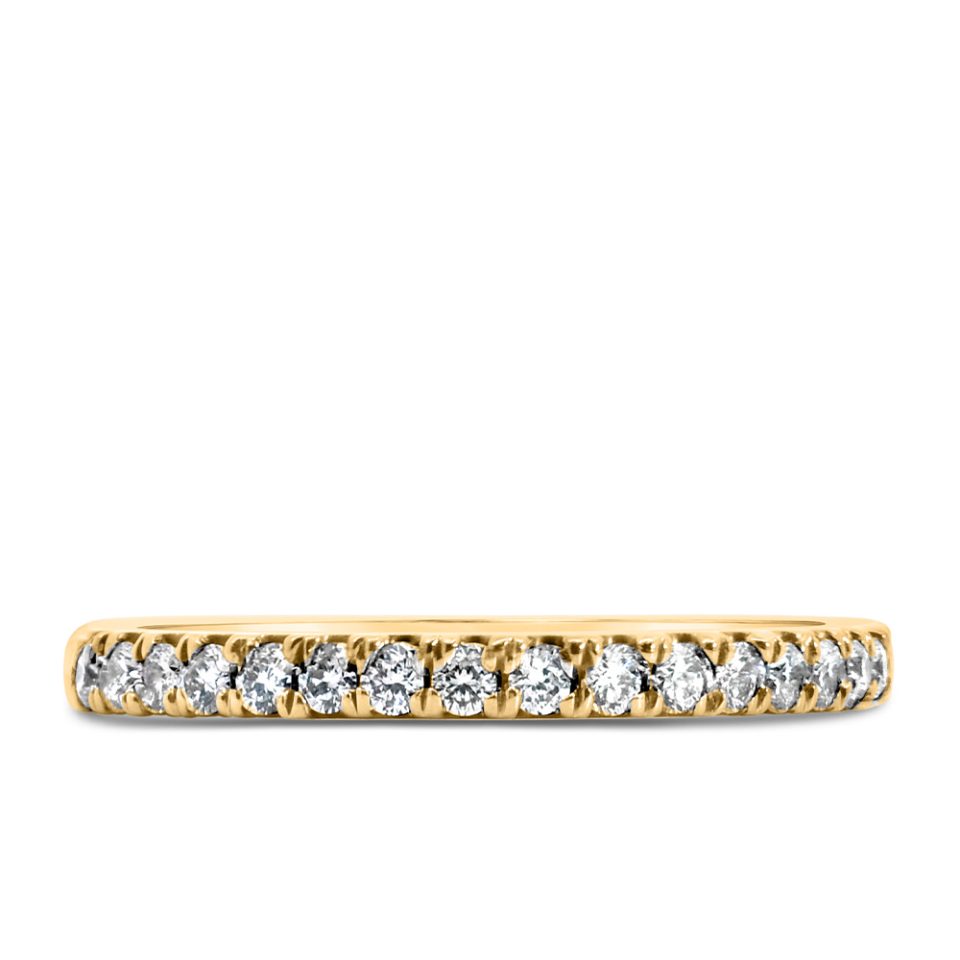 Wedding Band with .25 Carat TW of Diamonds in 18kt Yellow Gold