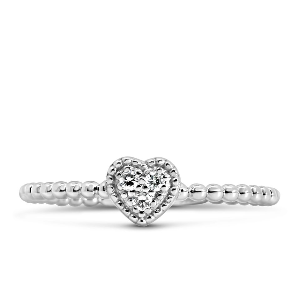 Ring with .04 Carat TW of Diamonds in 10kt White Gold