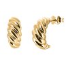 Cornetto Stud Earrings in 10kt Yellow Gold