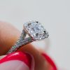 Colourless Collection Halo Engagement Ring With .87 Carat TW of Diamonds in 18kt White Gold