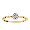 Hexie Diamond Everyday Stacking Ring with .02 Carat TW of Diamonds in 10kt Yellow Gold
