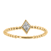 Rhombus Diamond Everyday Stacking Ring with .03 Carat TW of Diamonds in 10kt Yellow Gold
