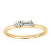 Petite Baguette Diamond Everyday Stacking Ring with .25 Carat TW of Diamonds in 10kt Yellow Gold
