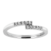 Bypass Diamond Everyday Stacking Ring with .10 Carat TW of Diamonds in 10kt White Gold