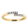 Bypass Diamond Everyday Stacking Ring with .10 Carat TW of Diamonds in 10kt Yellow Gold