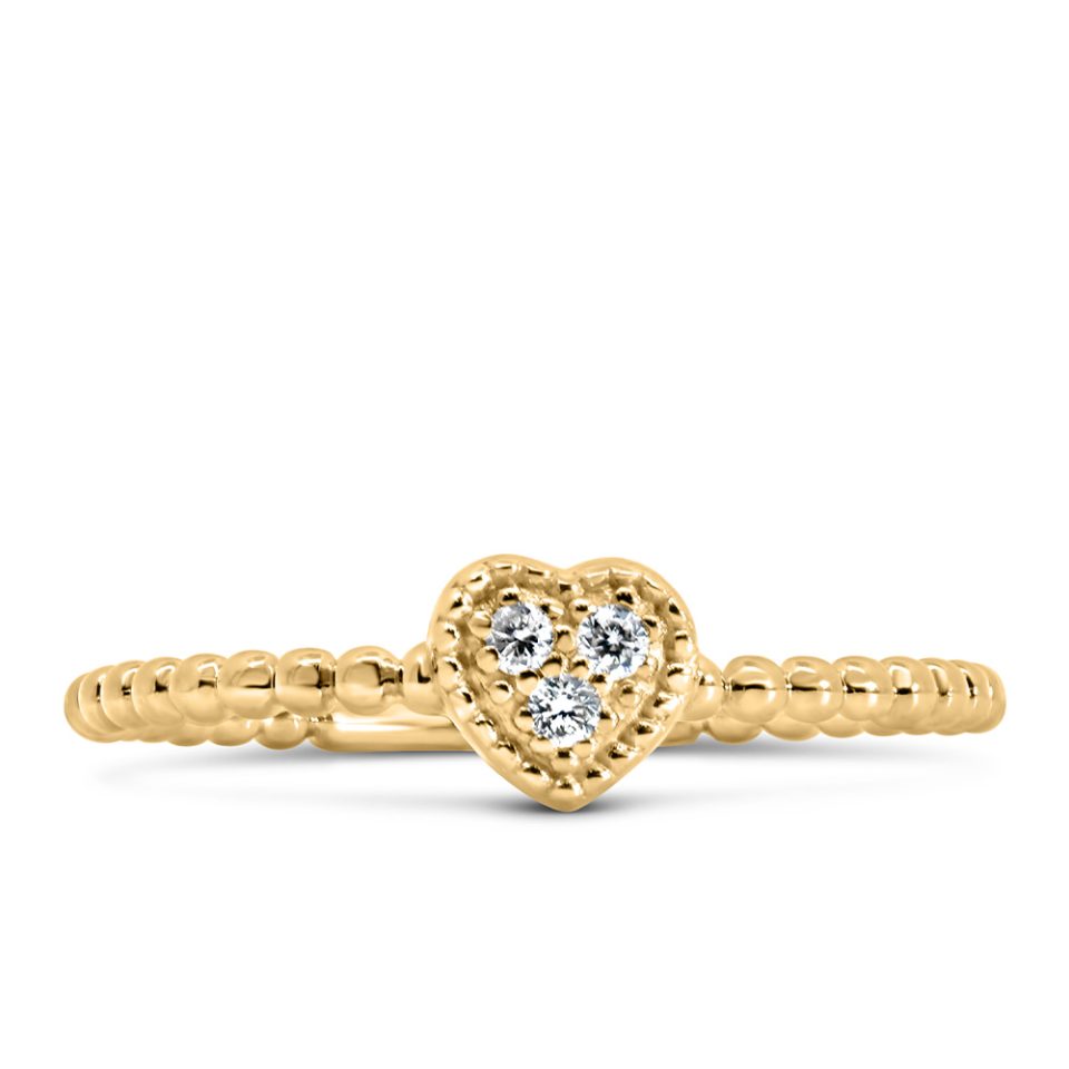 Ring with .04 Carat TW of Diamonds in 10kt Yellow Gold