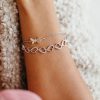 Adjustable Butterfly Bracelet with .17 Carat TW of Diamonds in Sterling Silver