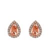 Earrings with .12 Carat TW of Diamonds in Morganite in 10kt Rose Gold