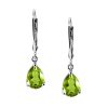 Ivy Earrings with Peridot in 10kt White Gold