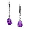 Ivy Earrings with Amethyst in 10kt White Gold