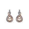 Luminance Earrings with .16 Carat TW of Diamonds in Sterling Silver and 10kt Rose Gold