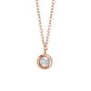 15″-17″ Kinley Necklace with Cubic Zirconia in 10kt Rose Gold