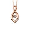 Luminance Canadian Diamond Pendant with .05 Carat TW of Diamonds in 10kt Rose Gold with Chain