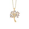 Tree Pendant with .08 Carat TW of Diamonds in 10kt White, Yellow & Rose Gold
