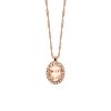 Pendant with .06 Carat TW of Diamonds and Morganite in 10kt Rose Gold