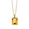 Cleo Pendant with Citrine in 10kt Yellow Gold with Chain
