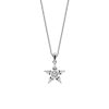 Star Pendant with Cubic Zirconia in Sterling Silver with Chain