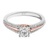 Star Wars The Light Side Engagement Ring with 1.00 Carat TW of Diamonds in 14kt White and Rose Gold