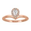 Colourless Collection Halo Engagement Ring with .27 Carat TW of Diamonds in 18kt Rose Gold