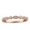Stackable Ring with .07 Carat TW of Diamonds in 10kt Rose Gold