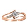 Stackable Ring with .08 Carat TW of Diamonds in 10kt Rose Gold