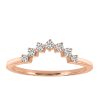 Stackable Contour Ring with .17 Carat TW of Diamonds in 14kt Rose Gold