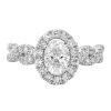 Willow Engagement Ring with 2.00 Carat TW of Lab Created Diamonds in 14kt White Gold