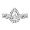 Willow Engagement Ring with 1.50 Carat TW of Lab Created Diamonds in 14kt White Gold
