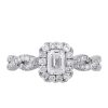 Willow Engagement Ring with 1.00 Carat TW of Lab Created Diamonds in 14kt White Gold
