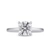 Classic Solitaire Engagement Ring with 1.50 Carat Lab Created Diamond in 14k White Gold