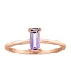 Ring with Lilac Quartz in 10kt Rose Gold