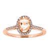Ring with .11 Carat TW of Diamonds and Morganite in 10kt Rose Gold