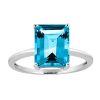 Cleo Ring with Swiss Blue Topaz in 10kt White Gold