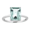 Cleo Ring with Green Amethyst in 10kt White Gold