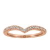 Colourless Collection Matching Wedding Ring with .12 Carat TW of Diamonds in 18kt Rose Gold
