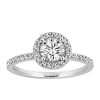 Colourless Collection Halo Engagement Ring with 1.12 Carat TW of Diamonds in 18kt White Gold
