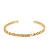 3MM Open Textured Bangle in Gold Plated Sterling Silver