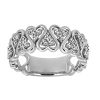 Hearts Ring with .50 Carat TW of Diamonds in 10kt White Gold