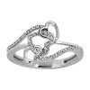 3 Hearts Ring with .20 Carat TW of Diamonds in 10kt White Gold