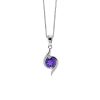 Amethyst Pendant in 10kt White Gold with Chain