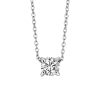 16″+1″ Cubic Zirconia Necklace in Sterling Silver