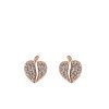 Heart Earrings with Cubic Zirconia in Rose Gold Plated Sterling Silver