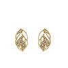 Leaf Earrings with .06 Carat TW of Diamonds in 10kt Yellow Gold