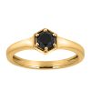 Ring with .50 Carat Black Diamond in 10kt Yellow Gold