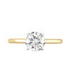 Round Engagement Ring with 1.33 Carat TW of Lab Created Diamonds in 14kt Yellow Gold