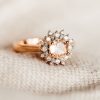 Ring with 6MM Round Morganite with .30 Carat TW of Diamonds in 14kt Rose Gold